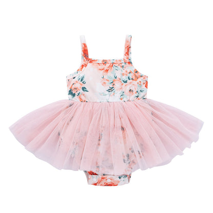 Sling Triangle Bottom-covering Floral Jumpsuit