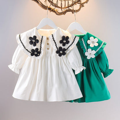 Spring And Autumn Long Sleeve Skirt Children's Clothing