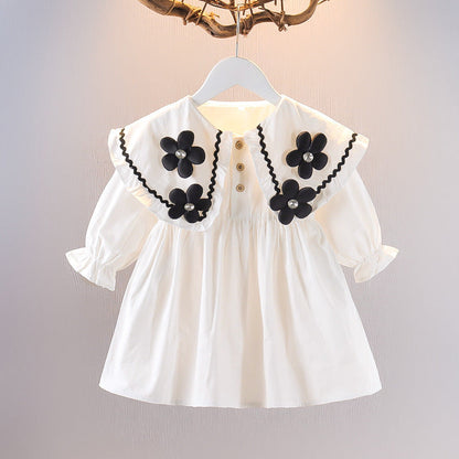 Spring And Autumn Long Sleeve Skirt Children's Clothing