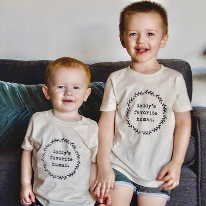 Daddy’s Favorite Human Organic Kids T-Shirt
