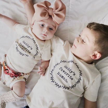 Daddy’s Favorite Human Organic Kids T-Shirt