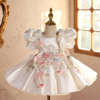 High-end Flower Girl Wedding Puffy Dresssweet And Adorable For Little