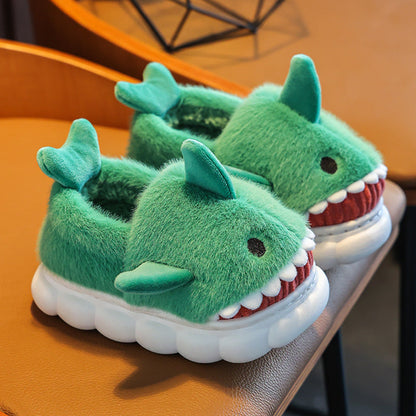 Winter Cute Cartoon Thick Bottom And Warm Keeping Fluffy Shoes