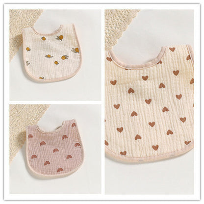 Cotton Gauze U-shaped Bib Baby Saliva Towel