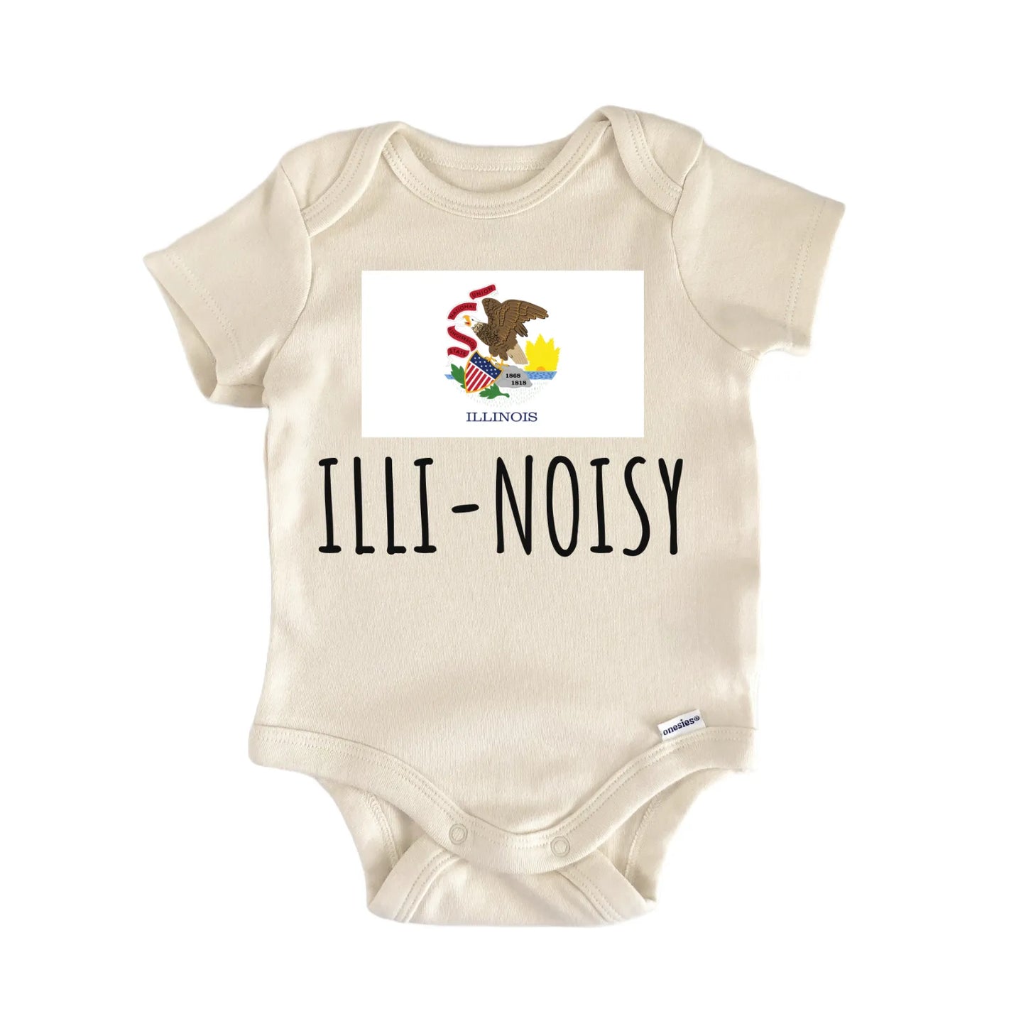 Illinois State Flag Baby Gift Baby Bodysuit