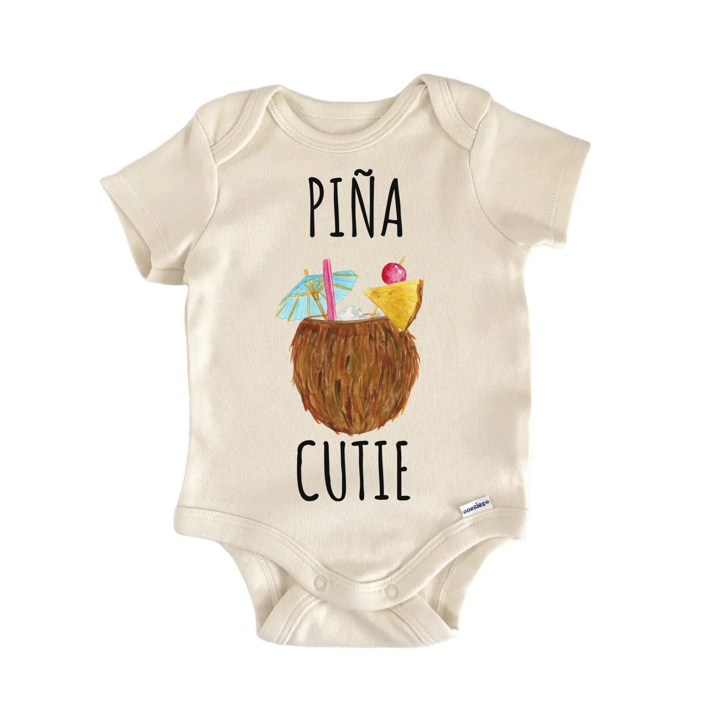 Pina Colada Cocktail Coconut Tropical Baby Gift Baby Bodysuit