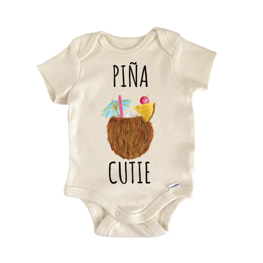 Pina Colada Cocktail Coconut Tropical Baby Gift Baby Bodysuit