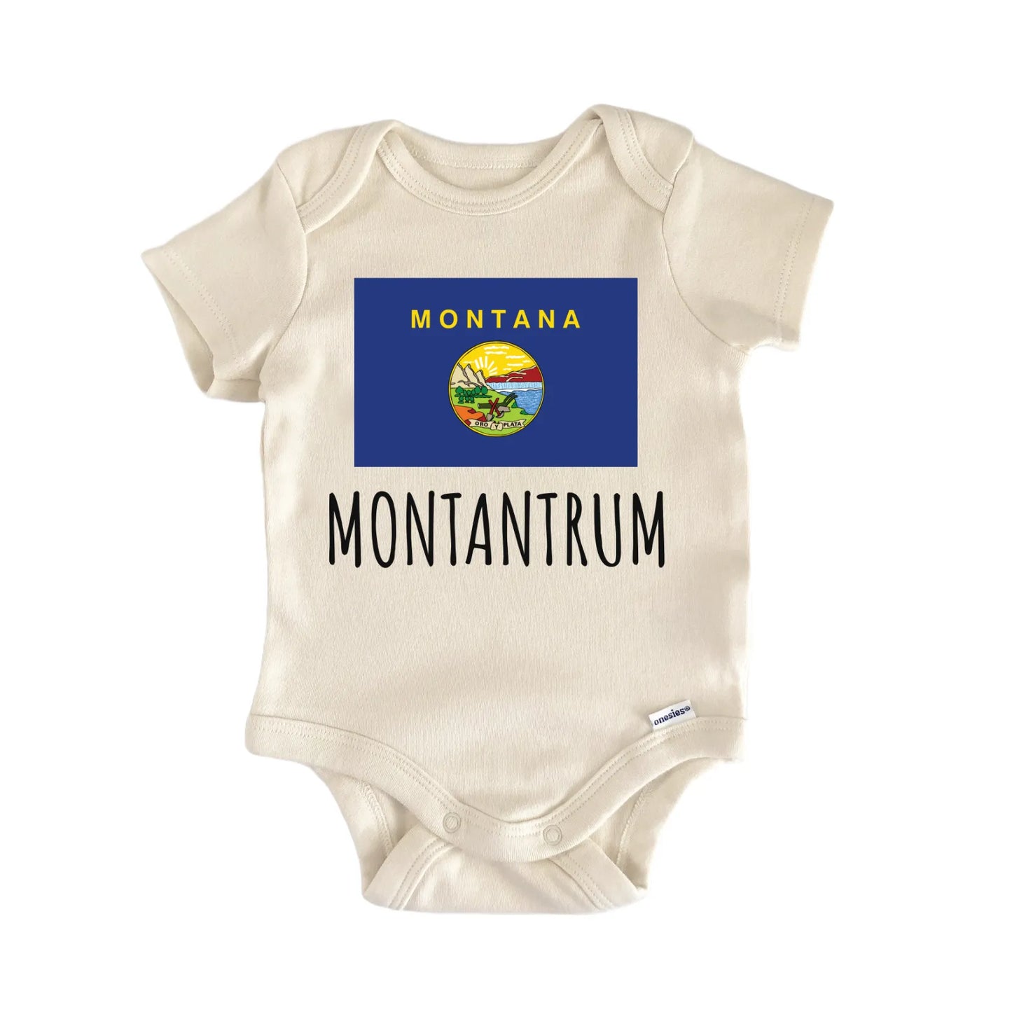 Montana State Flag Baby Gift Baby Bodysuit
