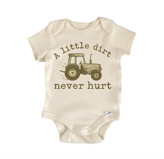 Dirt Farming Farmer Tractor Newborn Baby Onesie® Onesie®