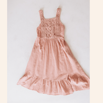 Dusty Rose Crochet Mommy & Me Dress - Women