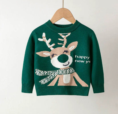 Baby Boys' And Girls' Elastic Pullover Sweater