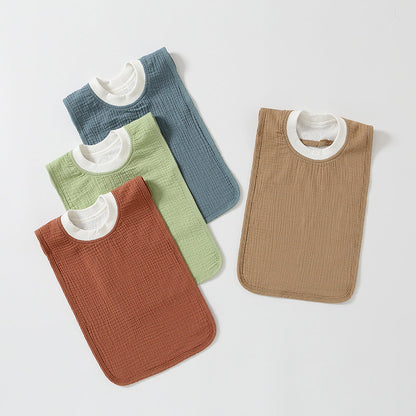 Large Childrens Washcloth Bib That Resists Stains