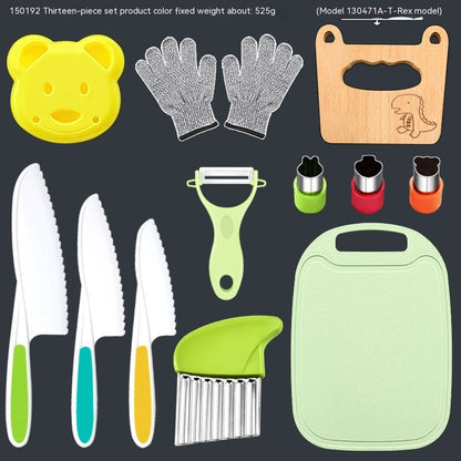 Children's Anti-cutting Gloves Cutting Board Fruit Knife