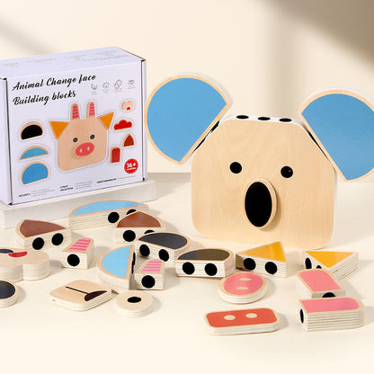 Face-changing Cube Building Blocks Puzzle Children's Thinking Puzzle Training Toys