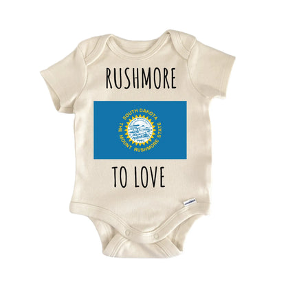 South Dakota Rushmore State Flag Baby Gift Baby Bodysuit