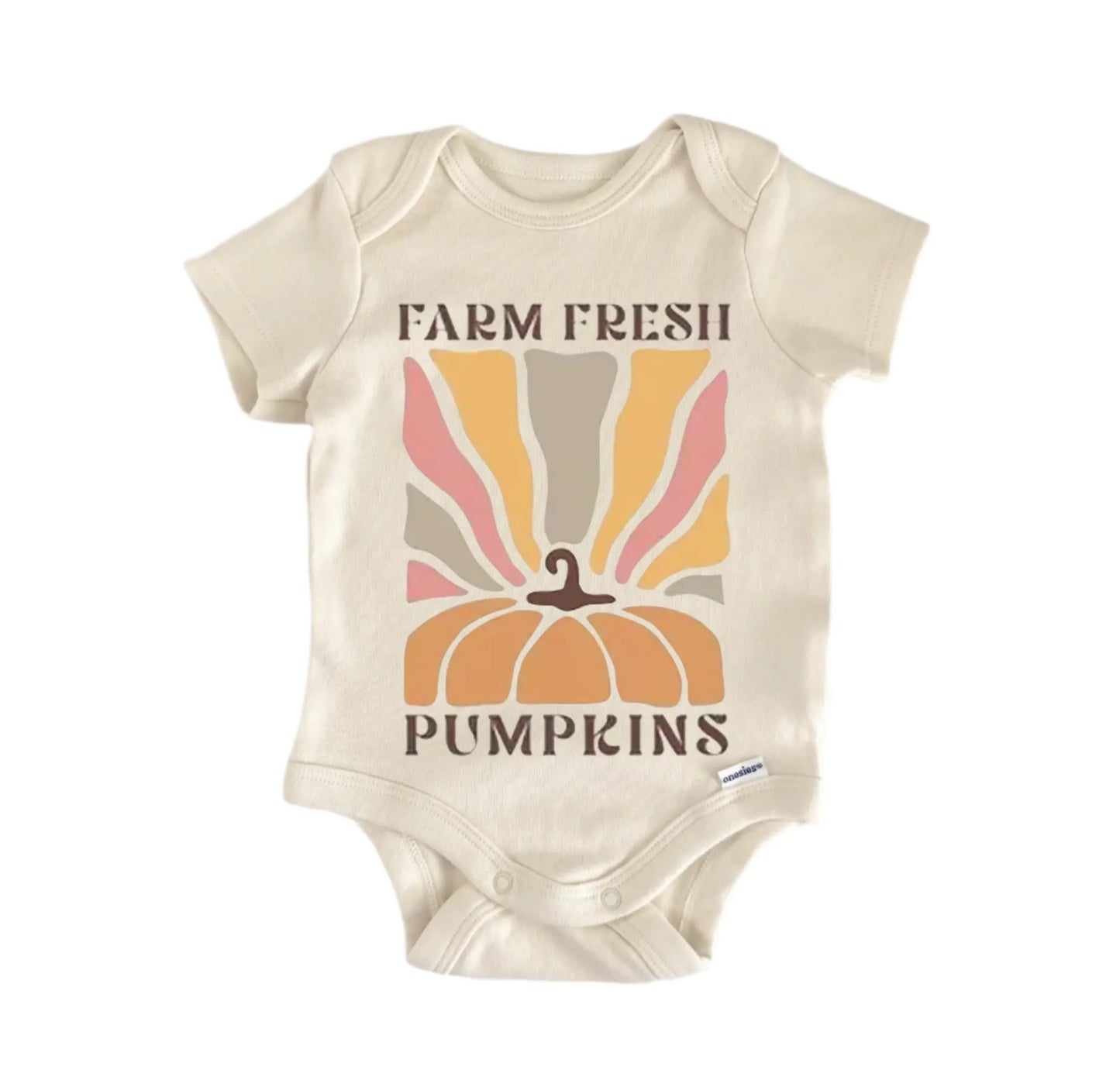 Farm Pumpkin Retro Fall Newborn Baby Onesie® Onesie®