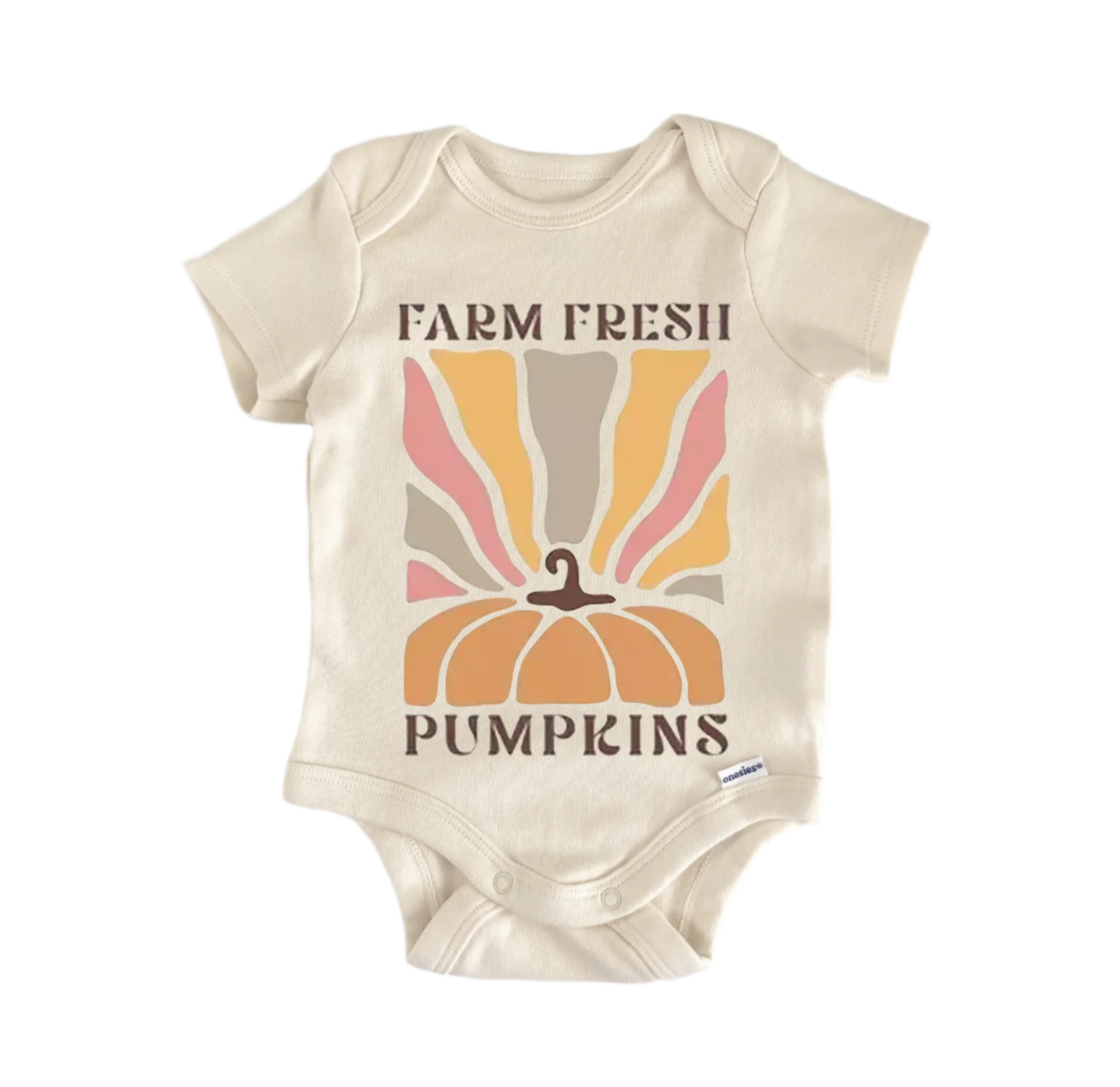 Pumpkin Fall Retro Newborn Baby Onesie® Onesie®