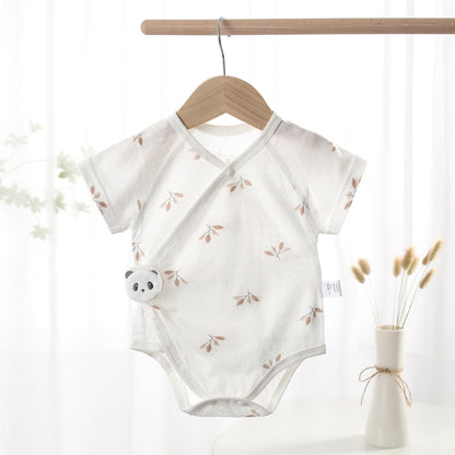 Pure Cotton Newborn One-piece Baby Clothes, Short Sleeves