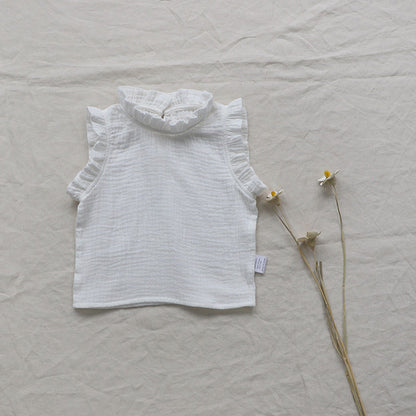 Girls' Summer Baby Floral Vest T-shirt