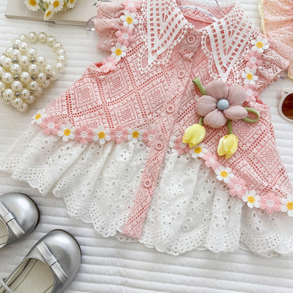 Summer Korean-style Sweet And Stylish Two-piece Set For Baby Girls