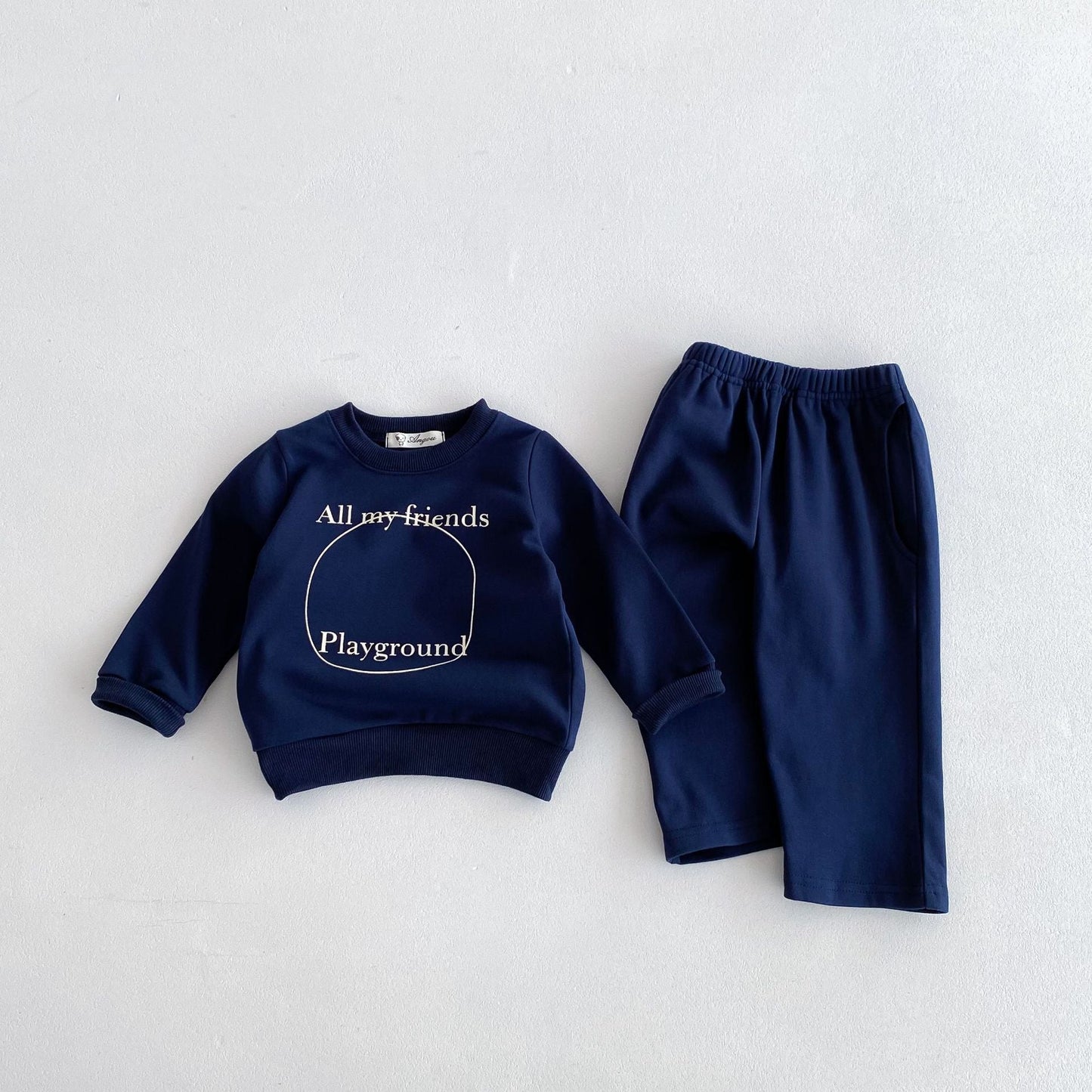 Children Straight-leg Trousers Two-piece Suit