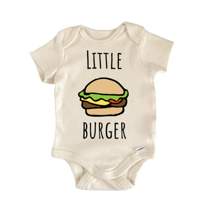 Little Burger Barbeque Bbq Hamburger Baby Gift Baby Bodysuit