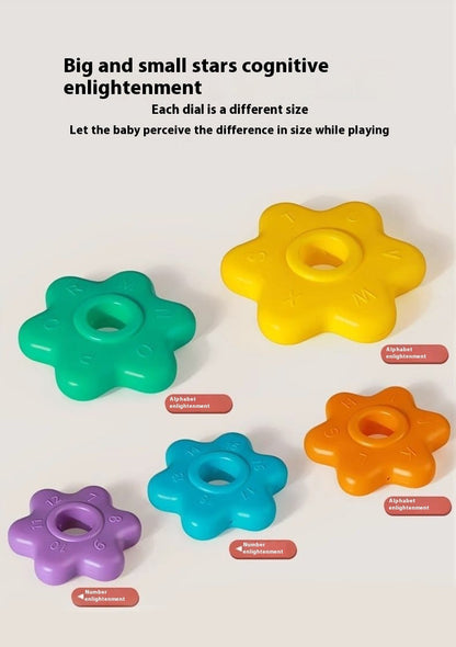 Rainbow Rotary Table Jenga Toy