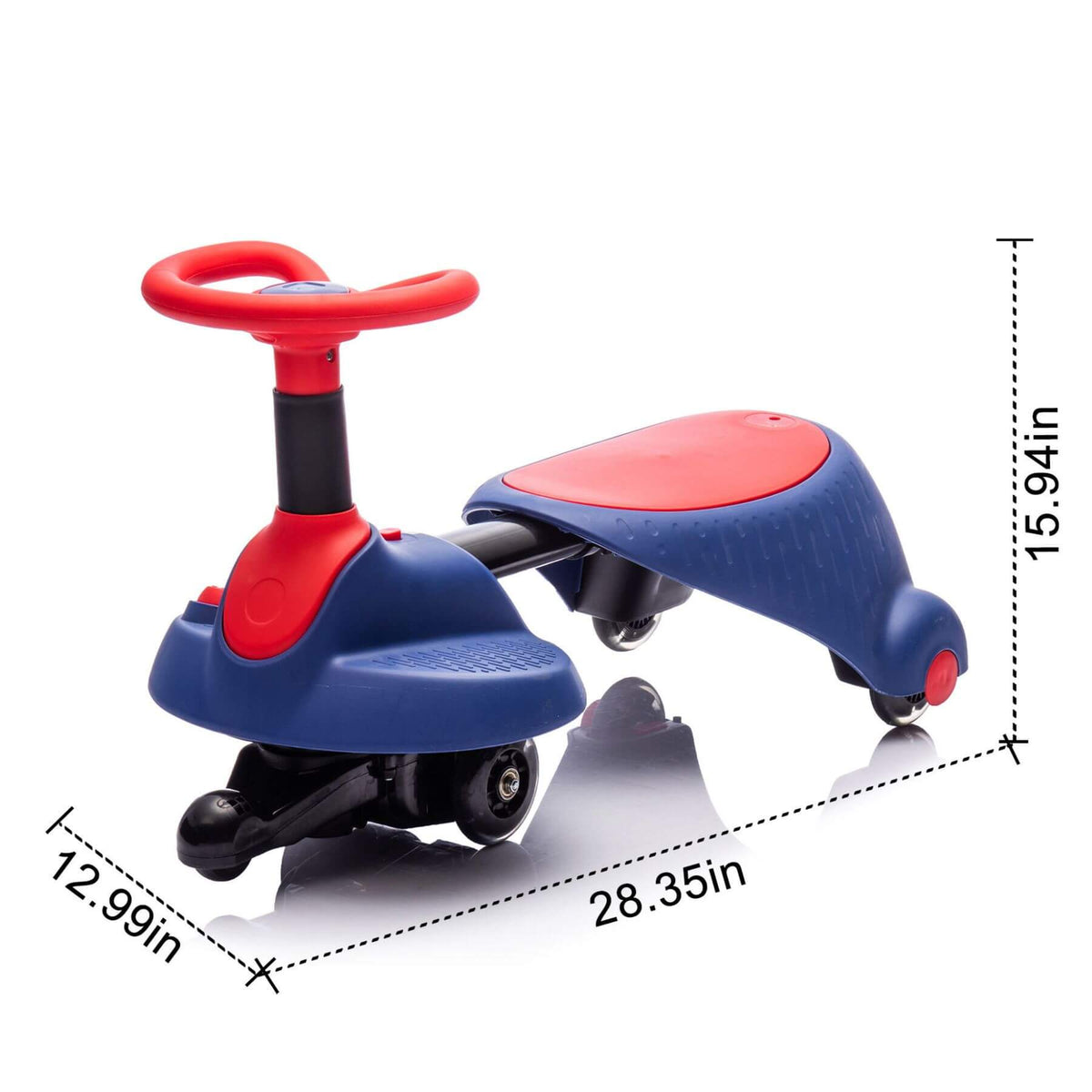 ToyRides Elite 6V Kids Ride On Electric Wiggle Car, for Kids aged 3+, Red & Blue