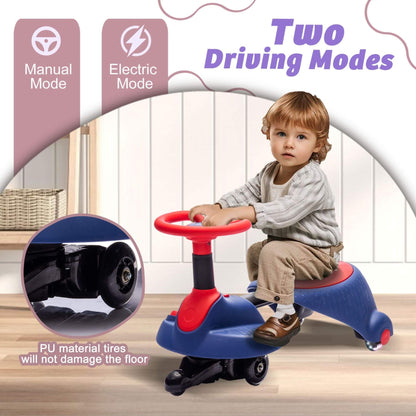 ToyRides Elite 6V Kids Ride On Electric Wiggle Car, for Kids aged 3+, Red & Blue