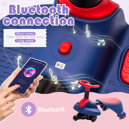 ToyRides Elite 6V Kids Ride On Electric Wiggle Car, for Kids aged 3+, Red & Blue