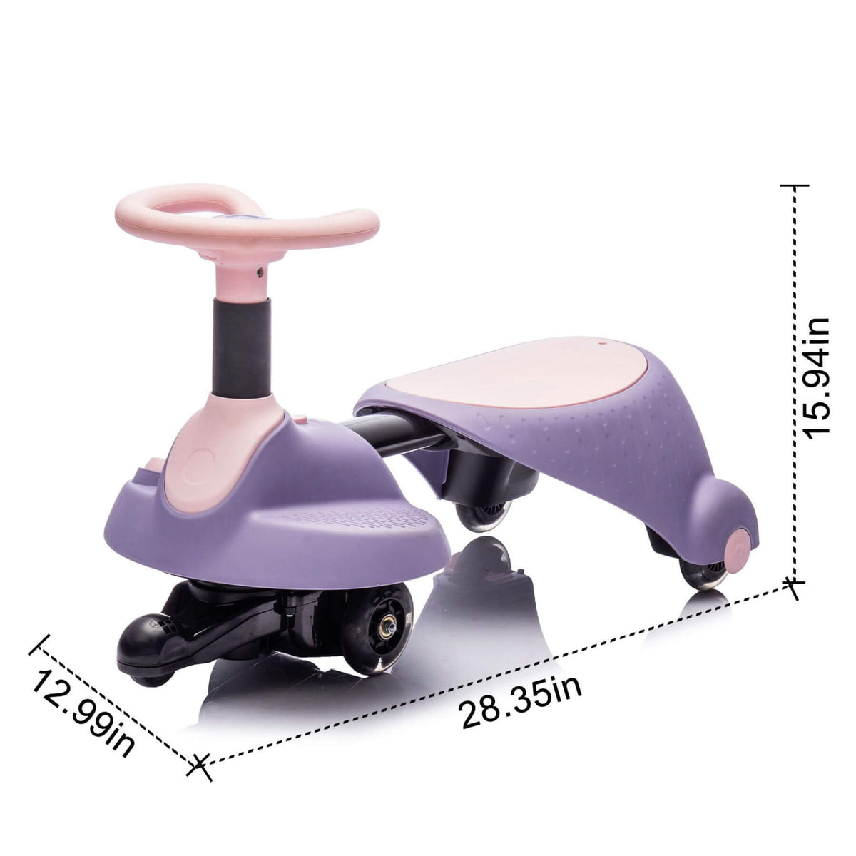 ToyRides Elite 6V Kids Ride On Electric Wiggle Car, for Kids aged 3+, Purple