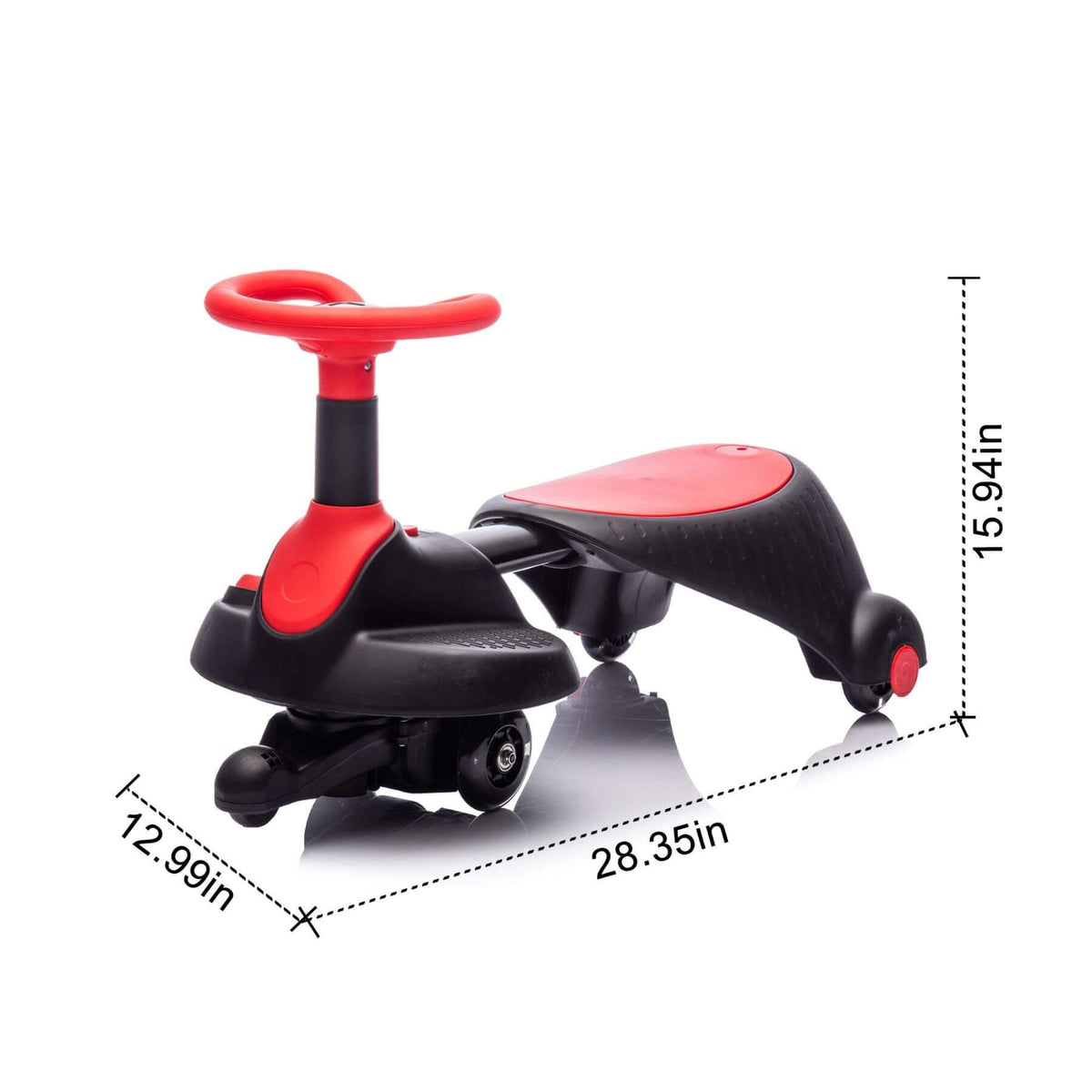 ToyRides Elite 6V Kids Ride On Electric Wiggle Car, for Kids aged 3+, Red & Black