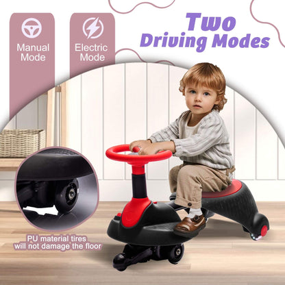 ToyRides Elite 6V Kids Ride On Electric Wiggle Car, for Kids aged 3+, Red & Black