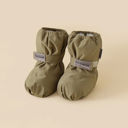 Children's Waterproof Cotton Shoes Cross-border European And American Winter Baby And Infant Ankle Sock Two-in-one Velvet Shoes Children's Shoes