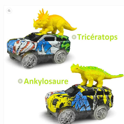 Children's Electric Assembled Track Racing Simulation Animal Tyrannosaurus Dinosaur Toy Puzzle Boy Gift
