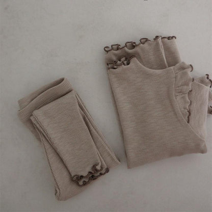 Girls' Soft Tree Fungus-like Lacework Suit