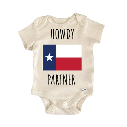 Texas State Flag Howdy Partner Baby Gift Baby Bodysuit