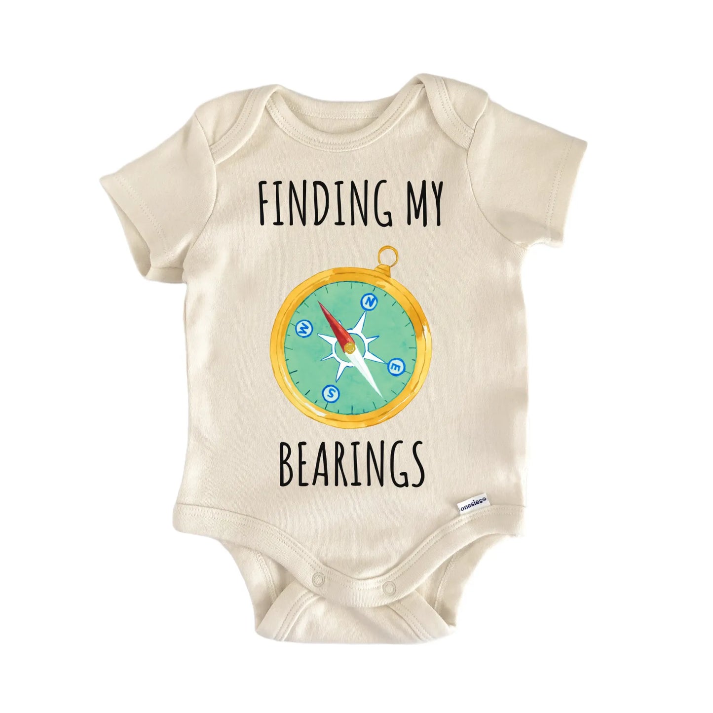 Camping Hiking Compass Bearings Baby Gift Baby Bodysuit