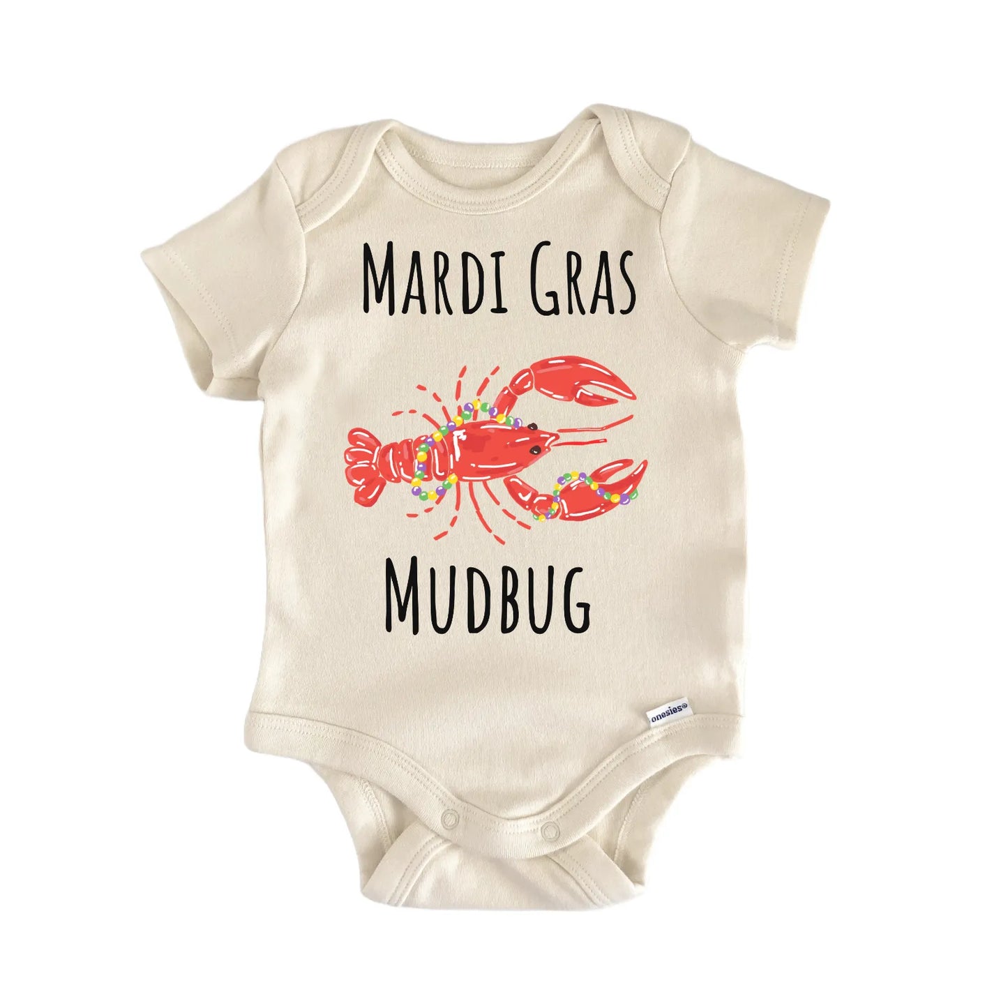 Mardi Gras Mudbug Crawfish Cajun Baby Gift Baby Bodysuit