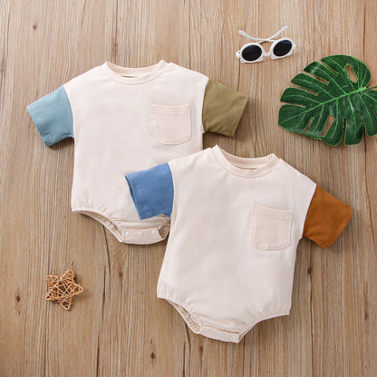 Newborn Solid Color Fashion One-piece Toddler Jumpsuit