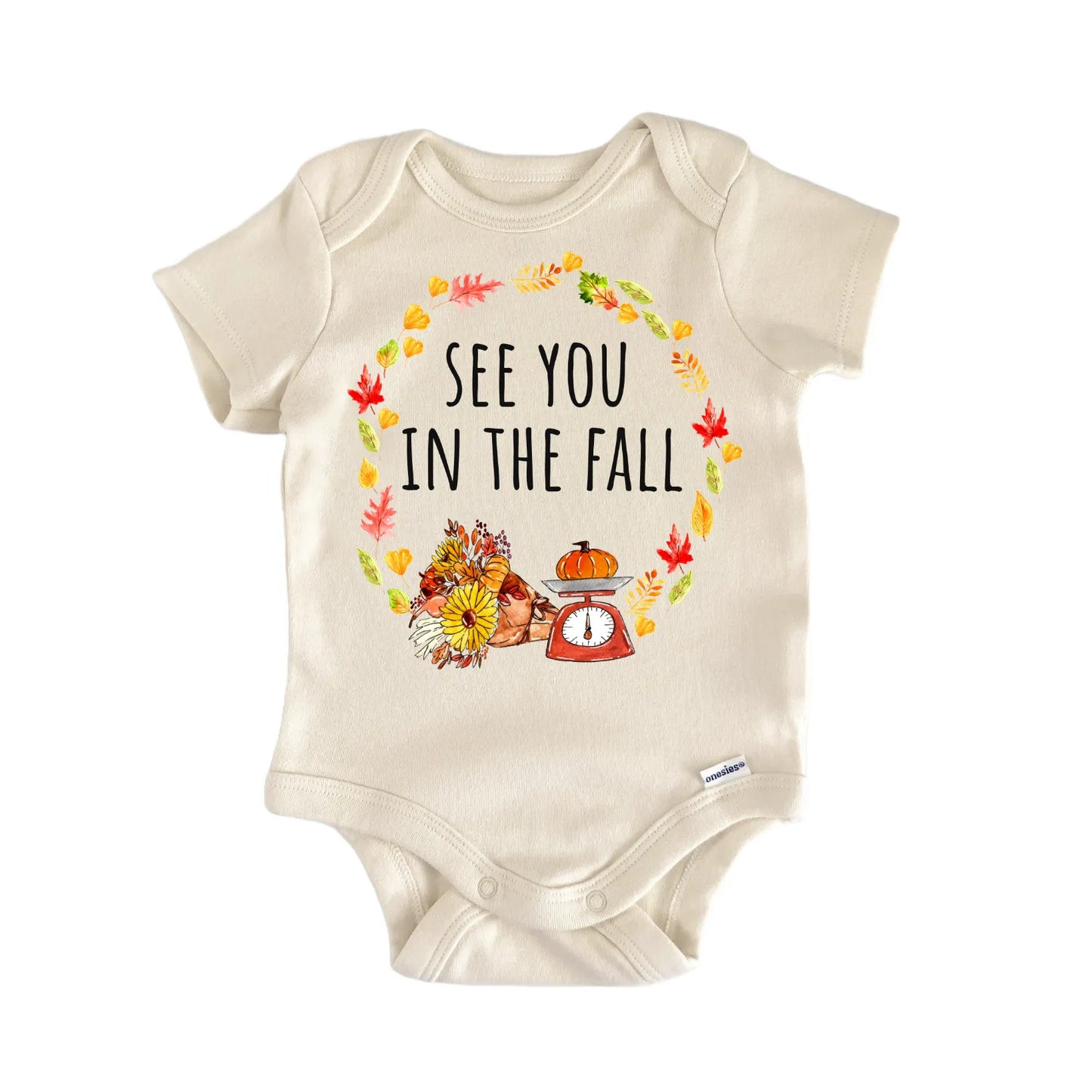 See You In The Fall Due Date Newborn Gift Baby Bodysuit