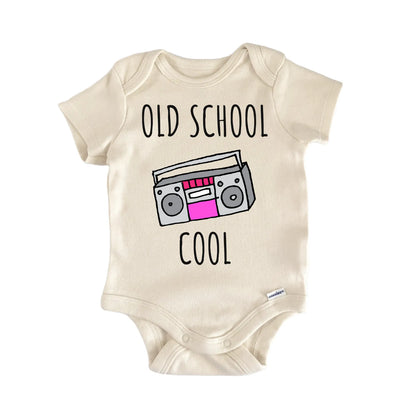 Old School Cool Boom Box 80s 90s Baby Gift Baby Bodysuit