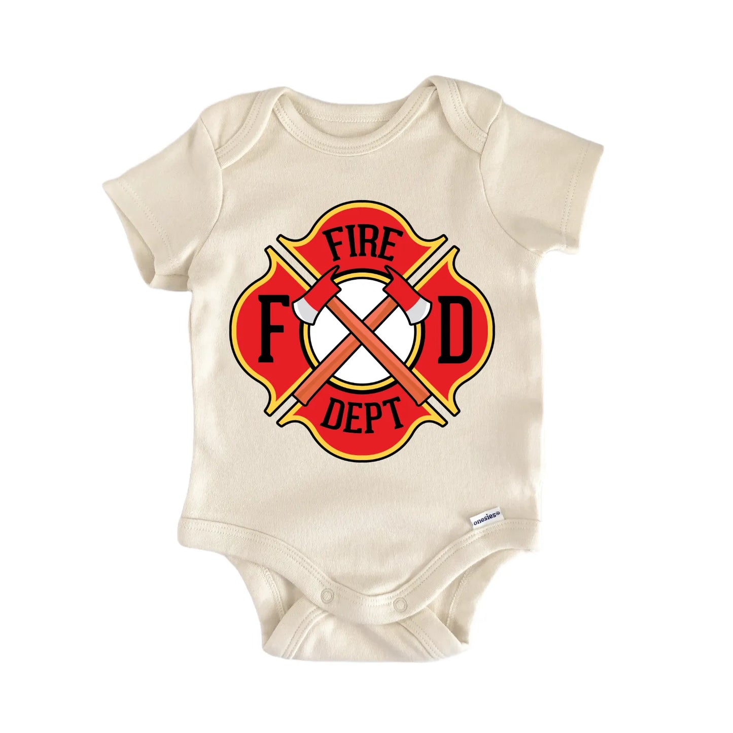 Fire Department Badge Newborn Baby Bodysuit