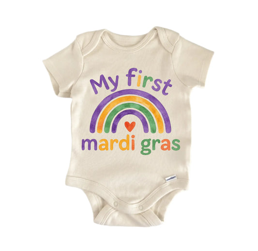 First Mardi Gras Rainbow Newborn Baby Onesie® Onesie®