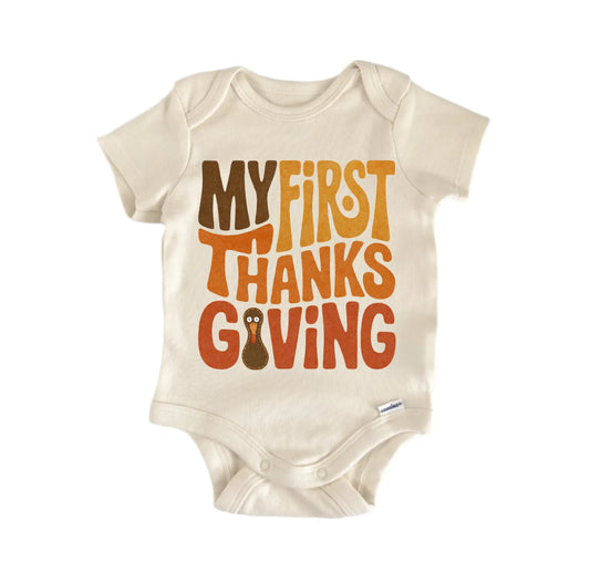 First Thanksgiving Boho Newborn Baby Onesie® Onesie®
