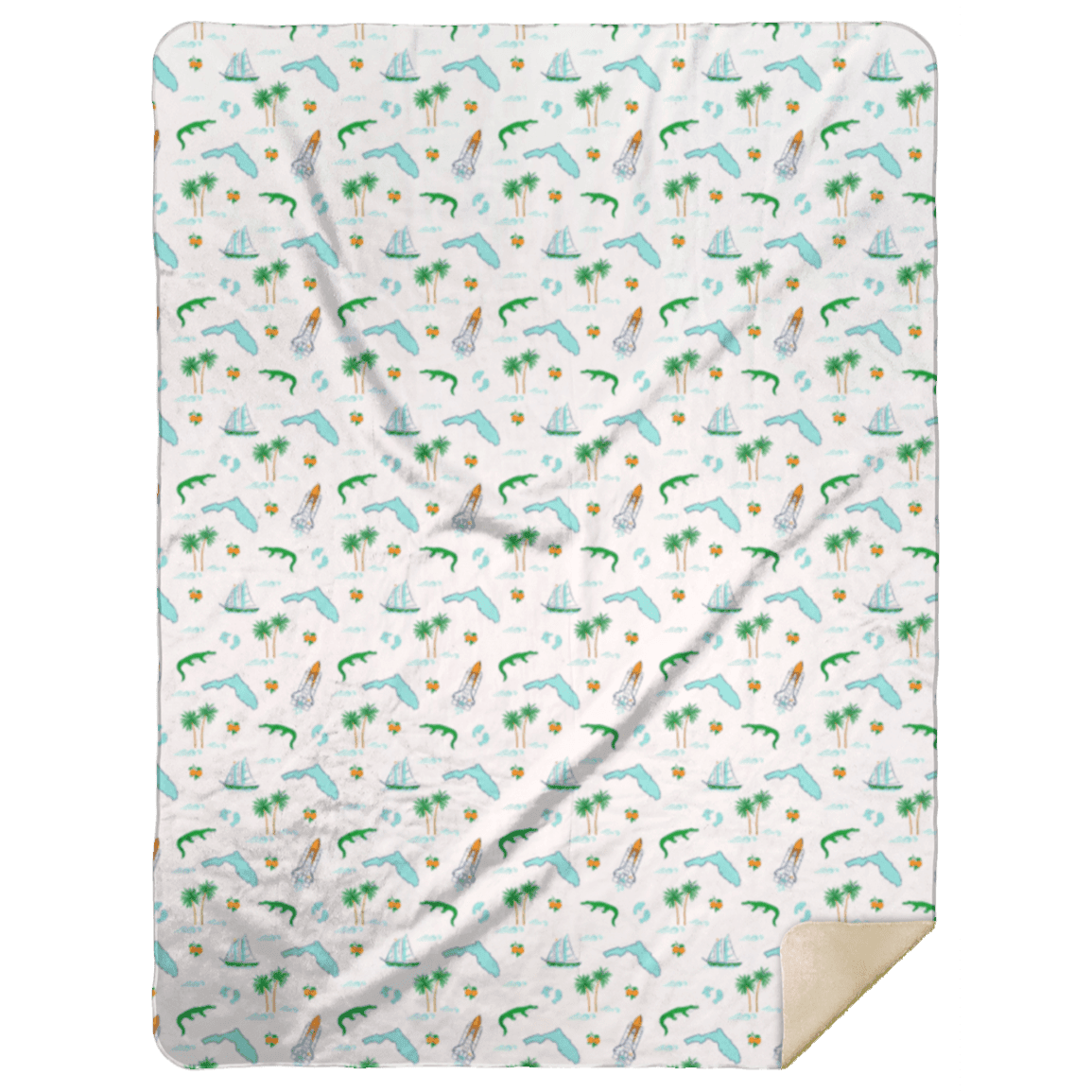 Florida Plush Throw Blanket 60x80 Soft Hometown Home Accent
