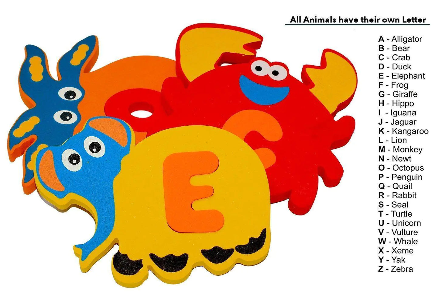 Foam Bath Toys Premium Educational Floating Bathtub Preschool Alphabet 52 Pcs - # BAGE11610004