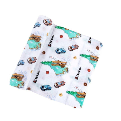 North Carolina Newborn Gift Set: Muslin Swaddle & Bib