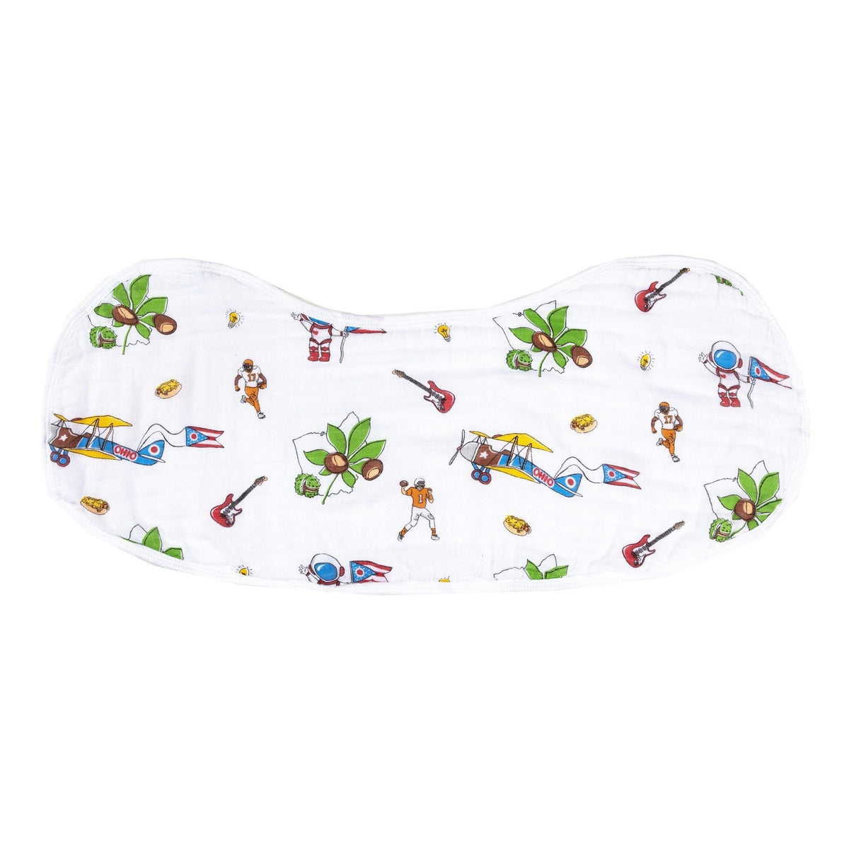Ohio Baby Gift Set: Muslin Swaddle & Bib | Organic Cotton