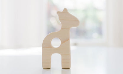 Giraffe Wooden Baby Grasping Toy